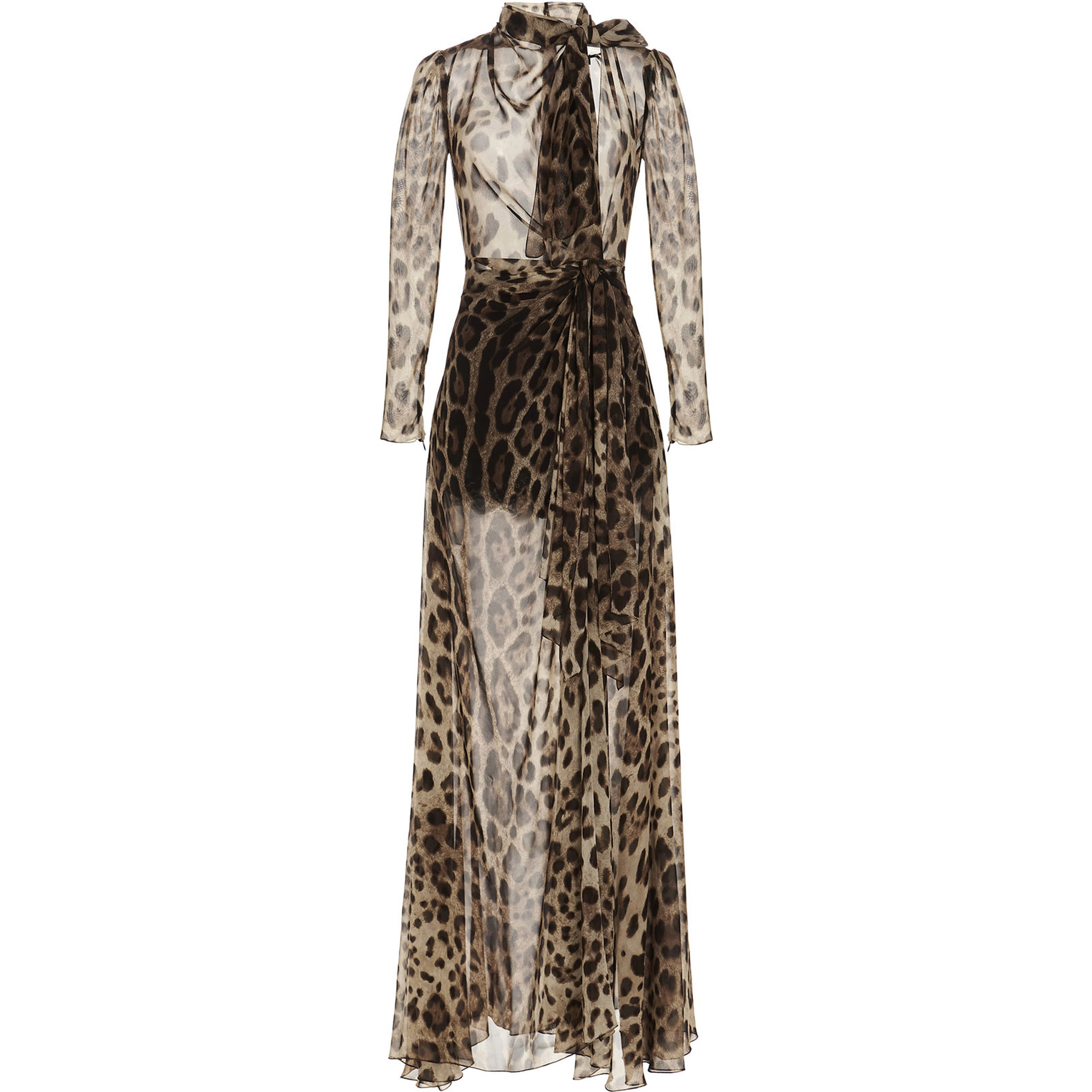 Brown Silk Casual Dress