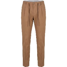 Brown Cotton Men Pants