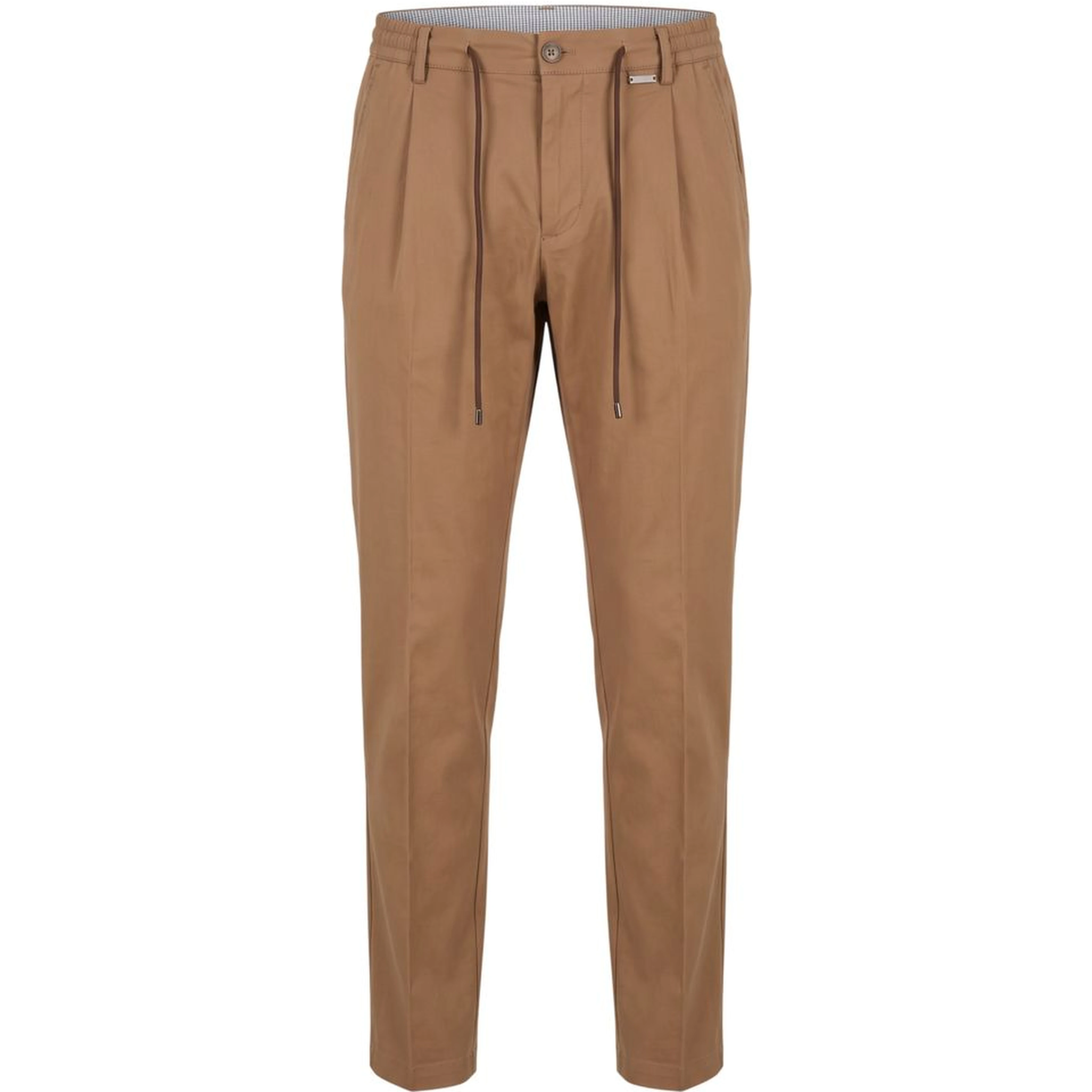 Brown Cotton Men Pants