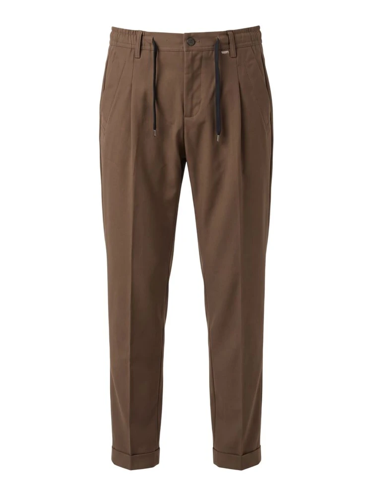 Brown Cotton Mens Pants