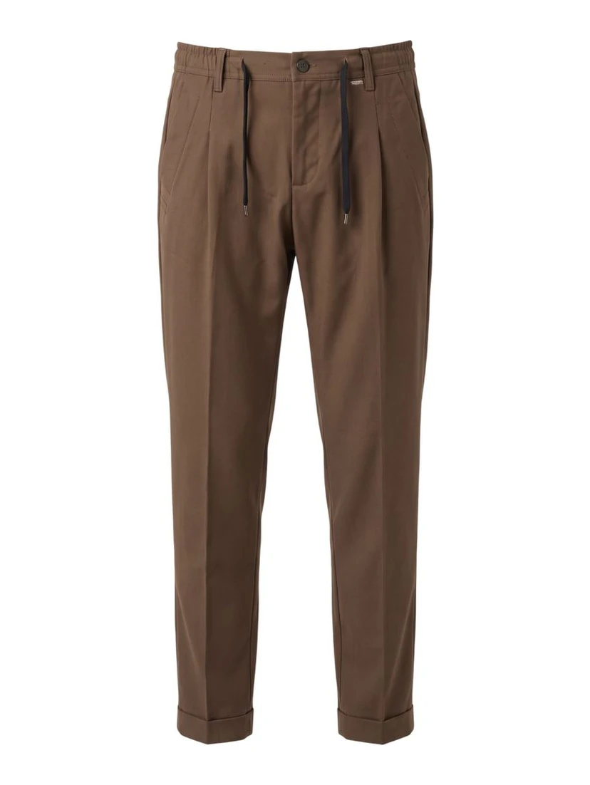 Brown Cotton Mens Pants