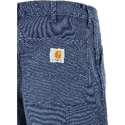 Blue Organic Cotton Casual Pants