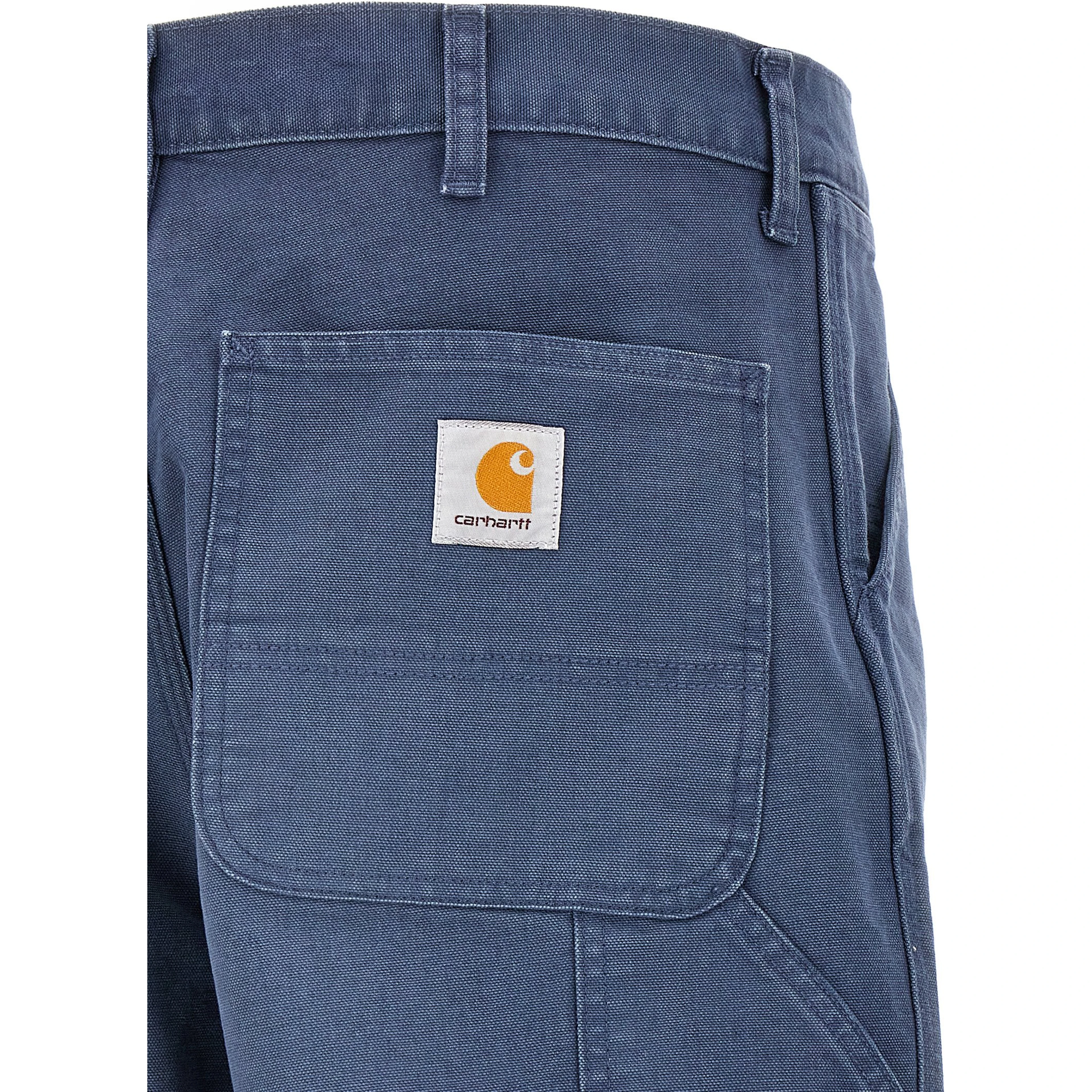 Blue Organic Cotton Casual Pants