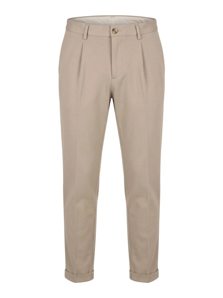 Beige Viscose Men Pants