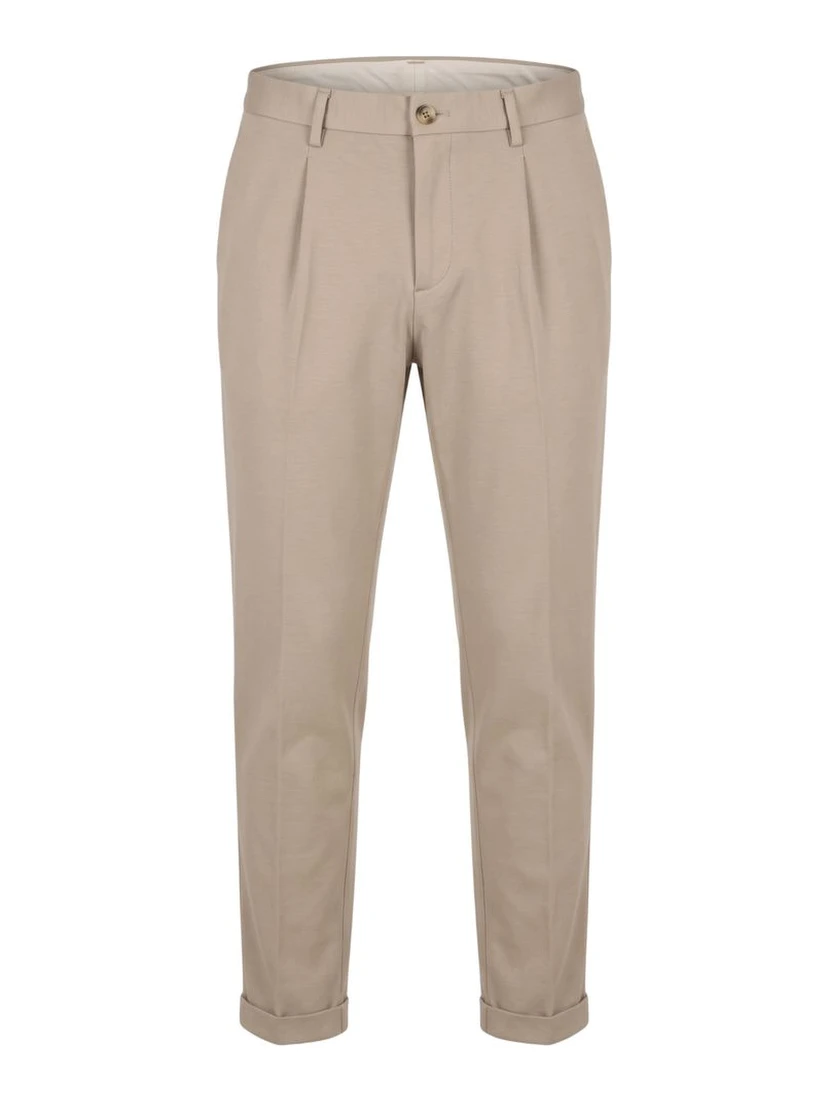 Beige Viscose Men Pants