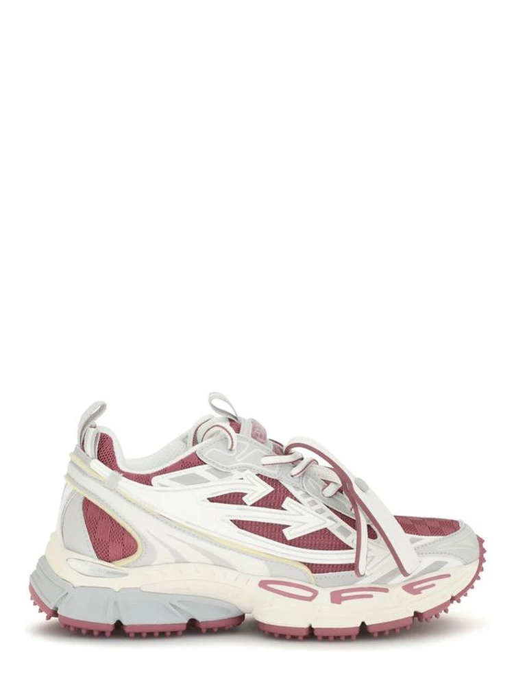 White Fabric Athletic Sneakers