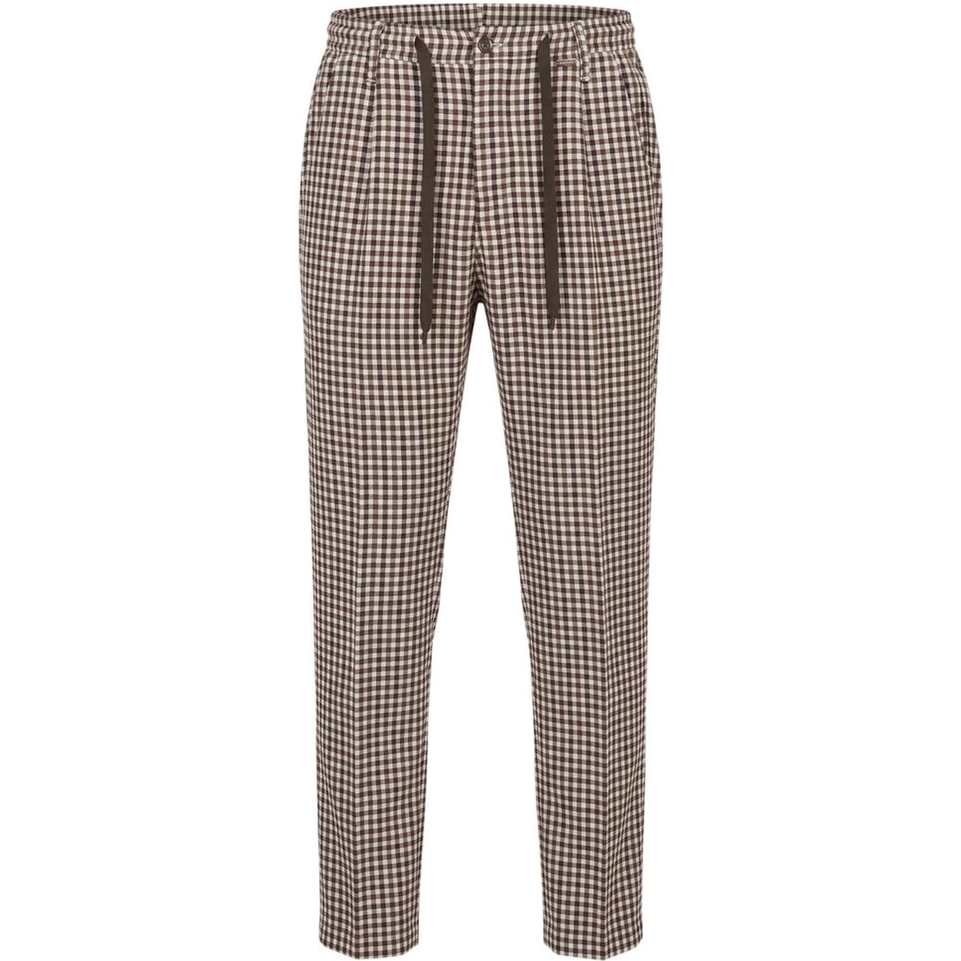 Brown Cotton Men Pant