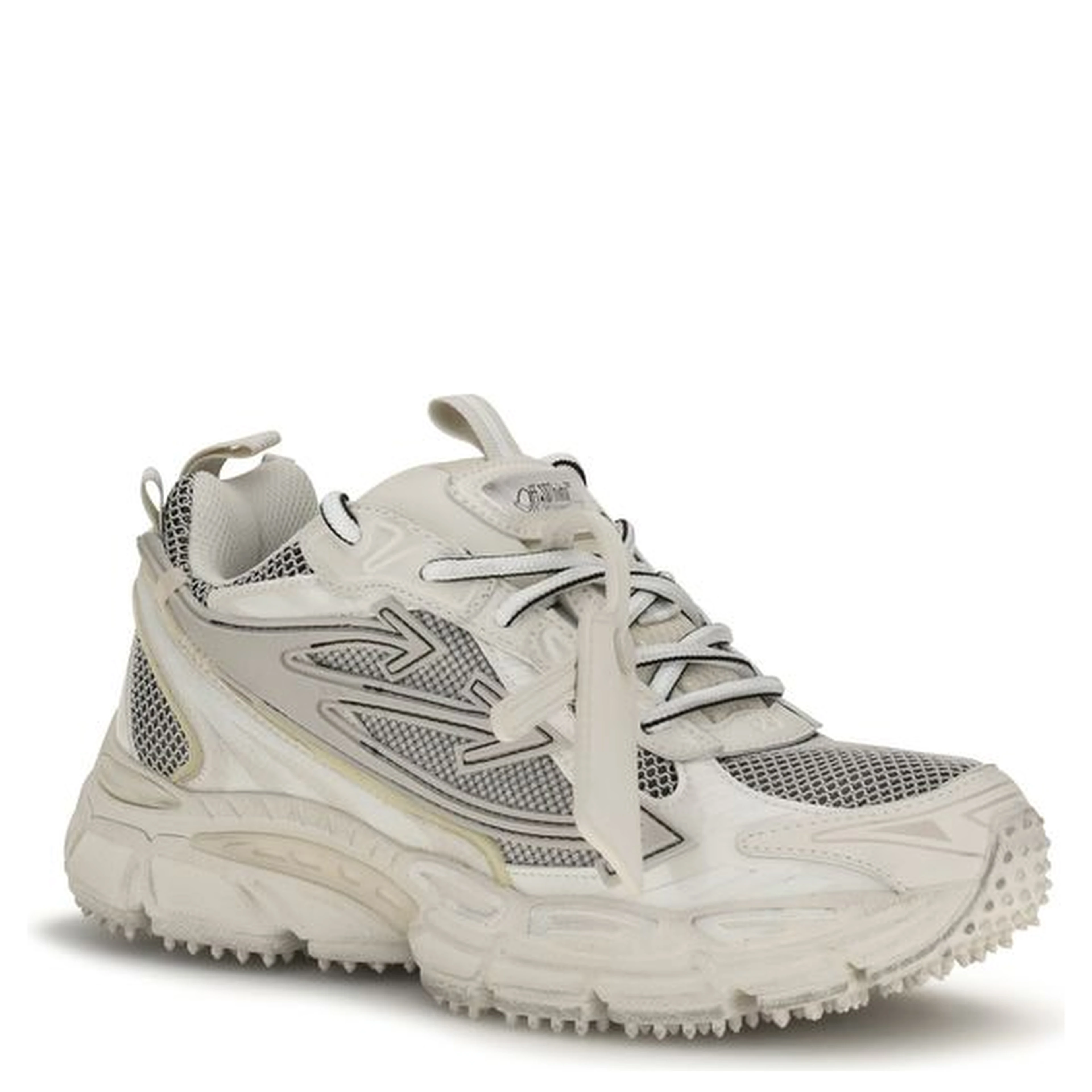 Beige Acetate Athletic Sneakers