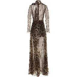 Brown Silk Casual Dress