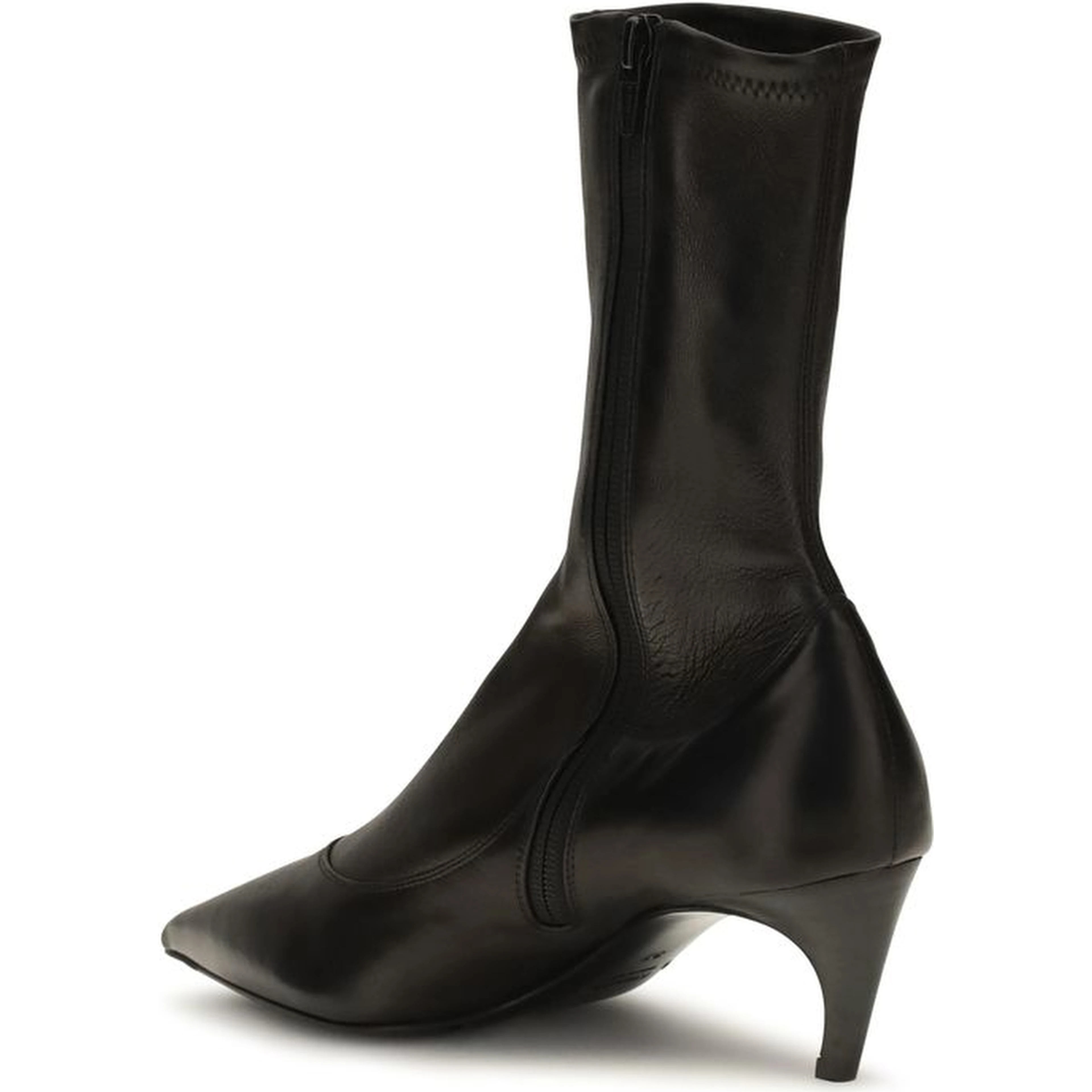Black Calf Leather Bos Taurus Ankle Boots