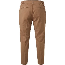 Brown Cotton Men Pants