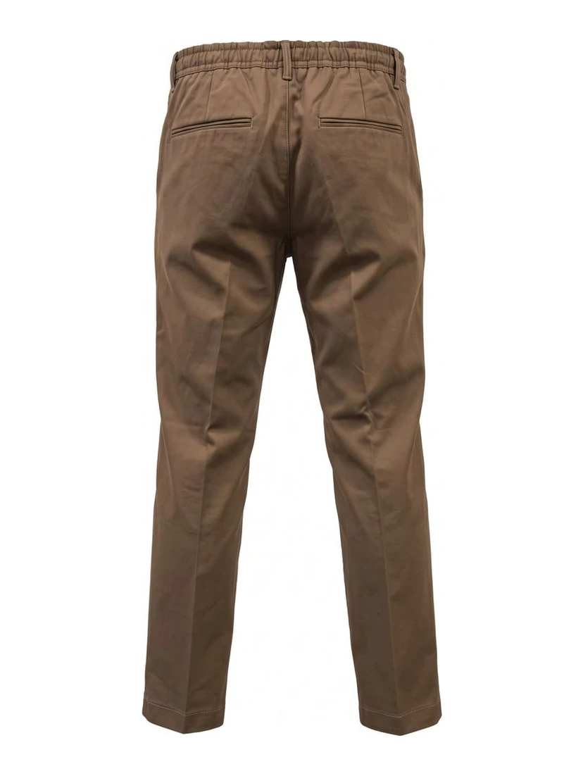 Brown Cotton Mens Pants