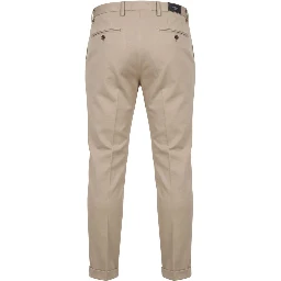 Beige Viscose Men Pant