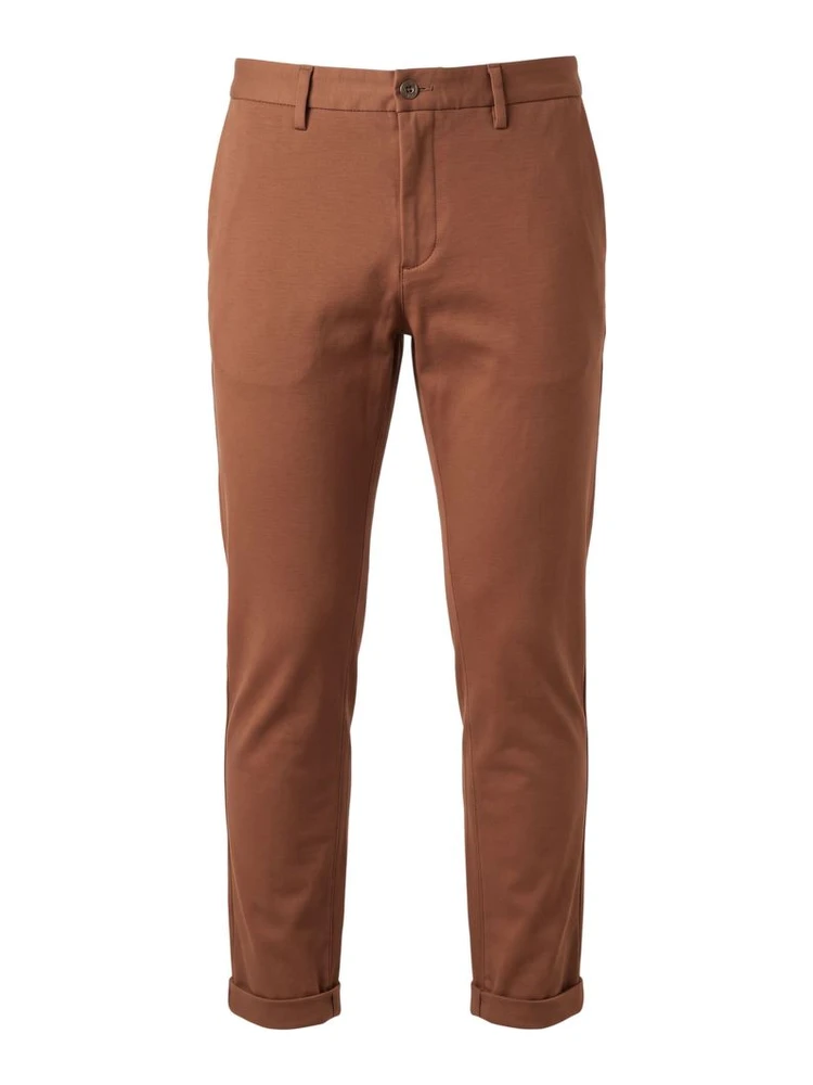 Brown Viscose Men Pants