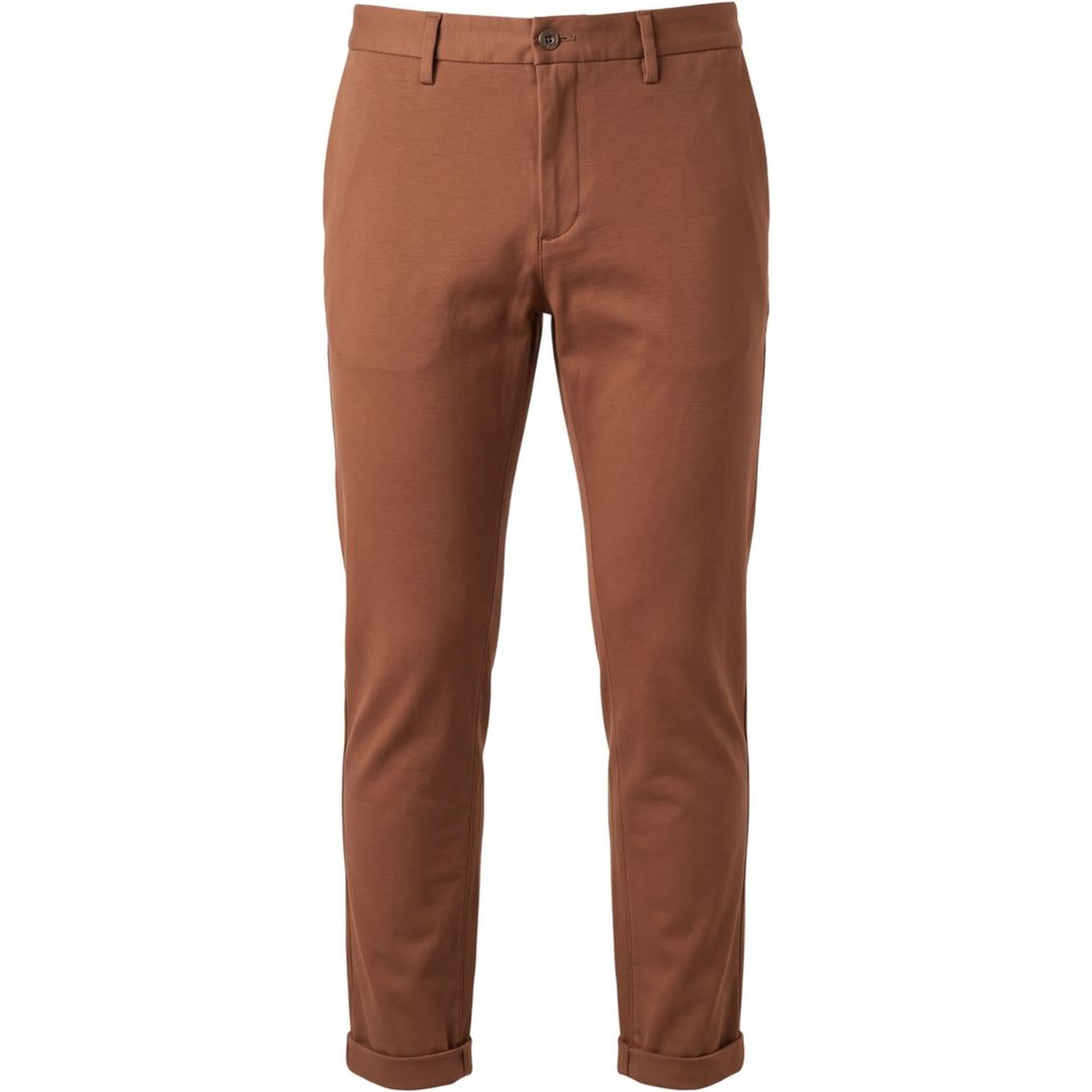 Brown Viscose Men Pants
