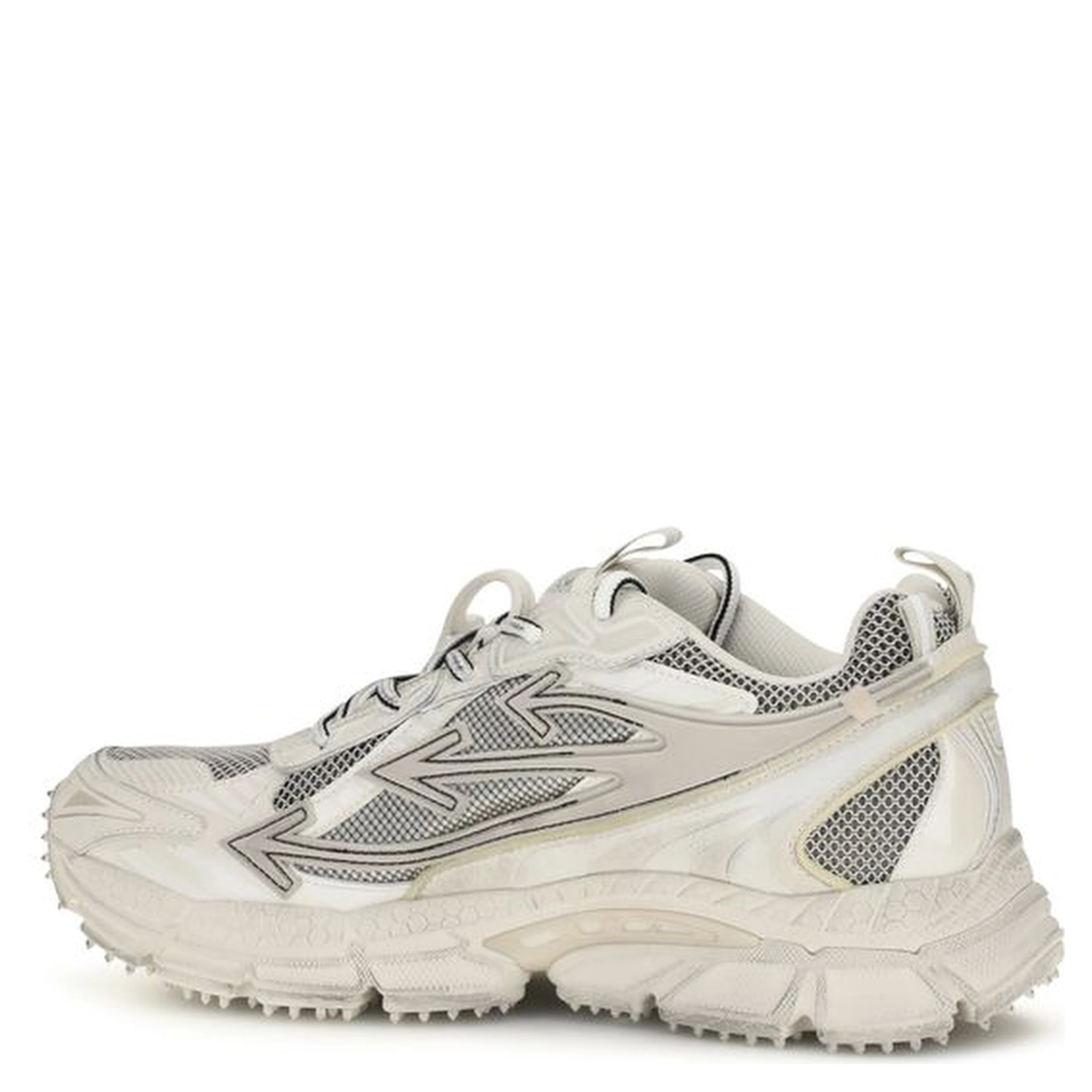Beige Fabric Athletic Sneakers