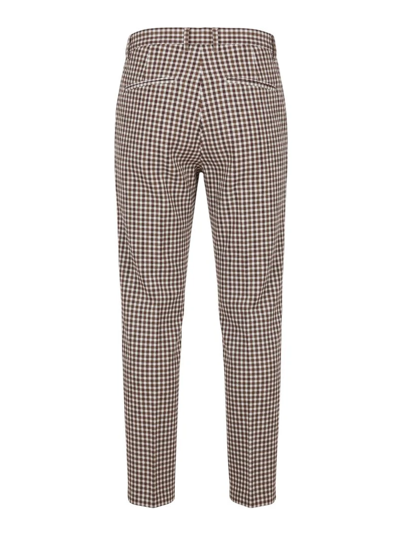 Brown Cotton Men Pant