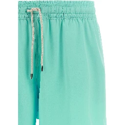 Blue Polyester Shorts