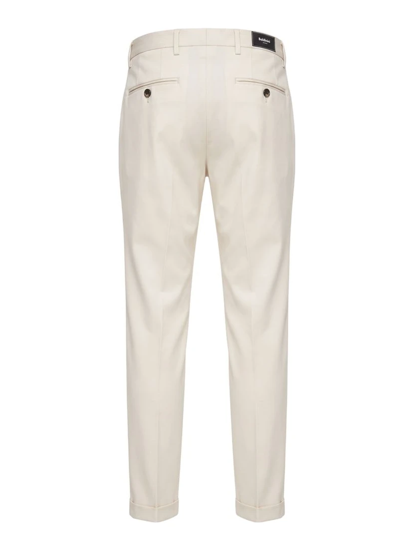 White Viscose Men Pants