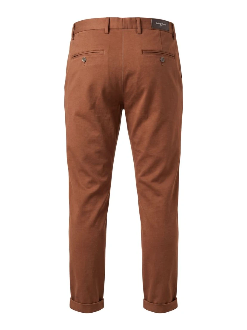 Brown Viscose Men Pants