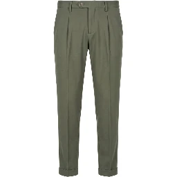 Green Viscose Men Pants