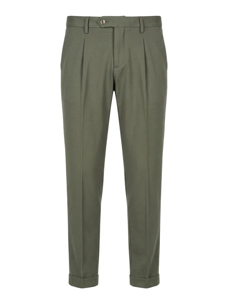 Green Viscose Men Pants