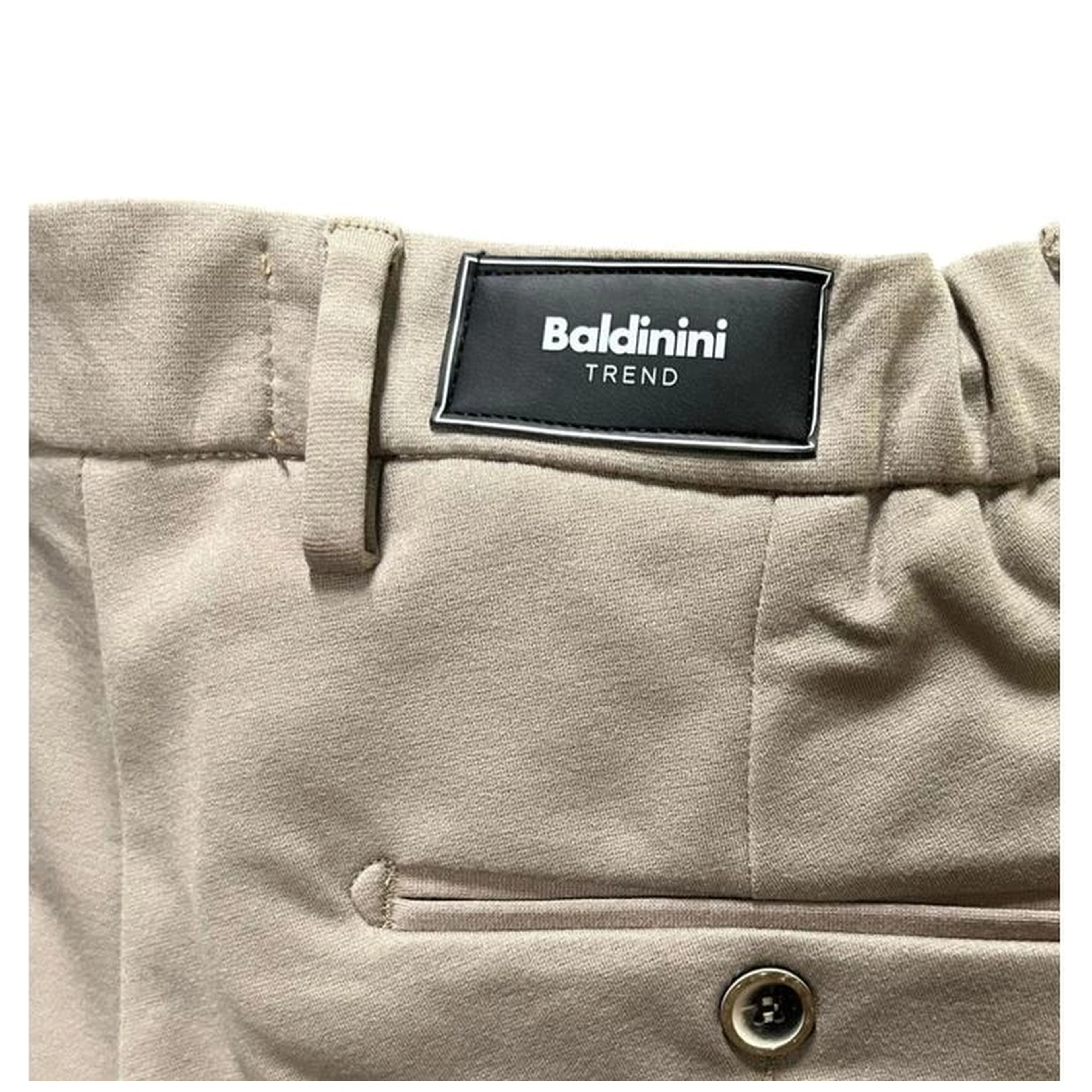 Beige Viscose Men Pants