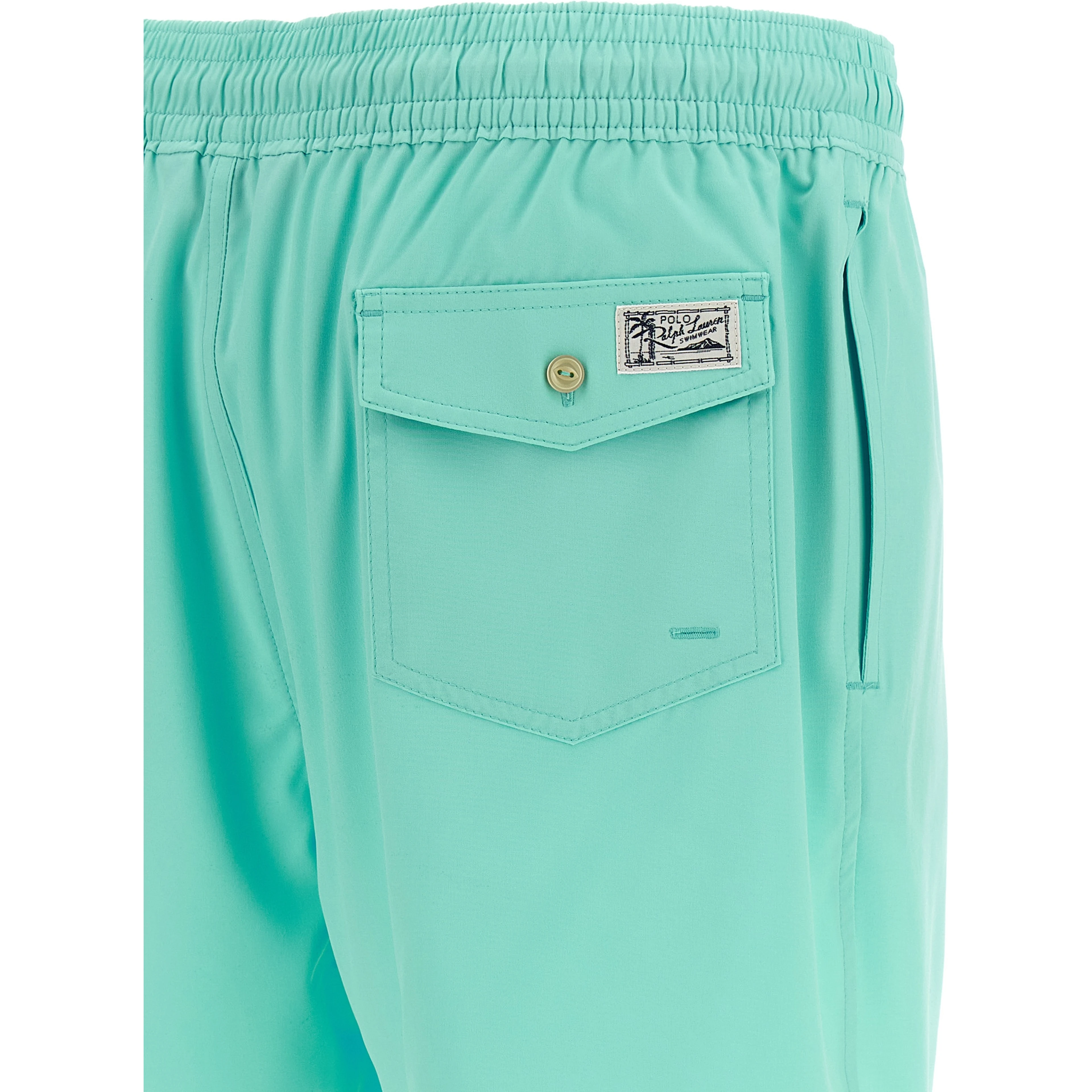 Blue Polyester Shorts
