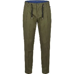 Green Cotton Men Pants