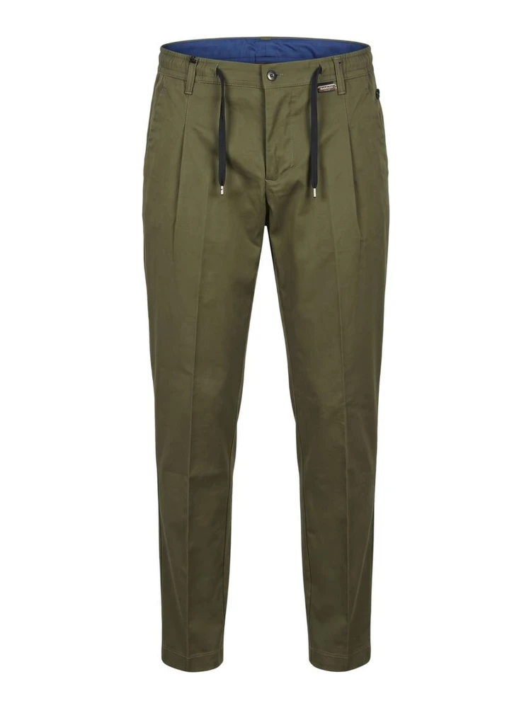 Green Cotton Men Pants