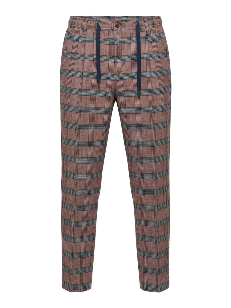 Red Cotton Men Pants