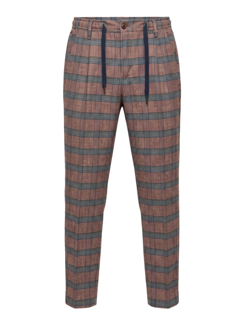 Red Cotton Men Pants