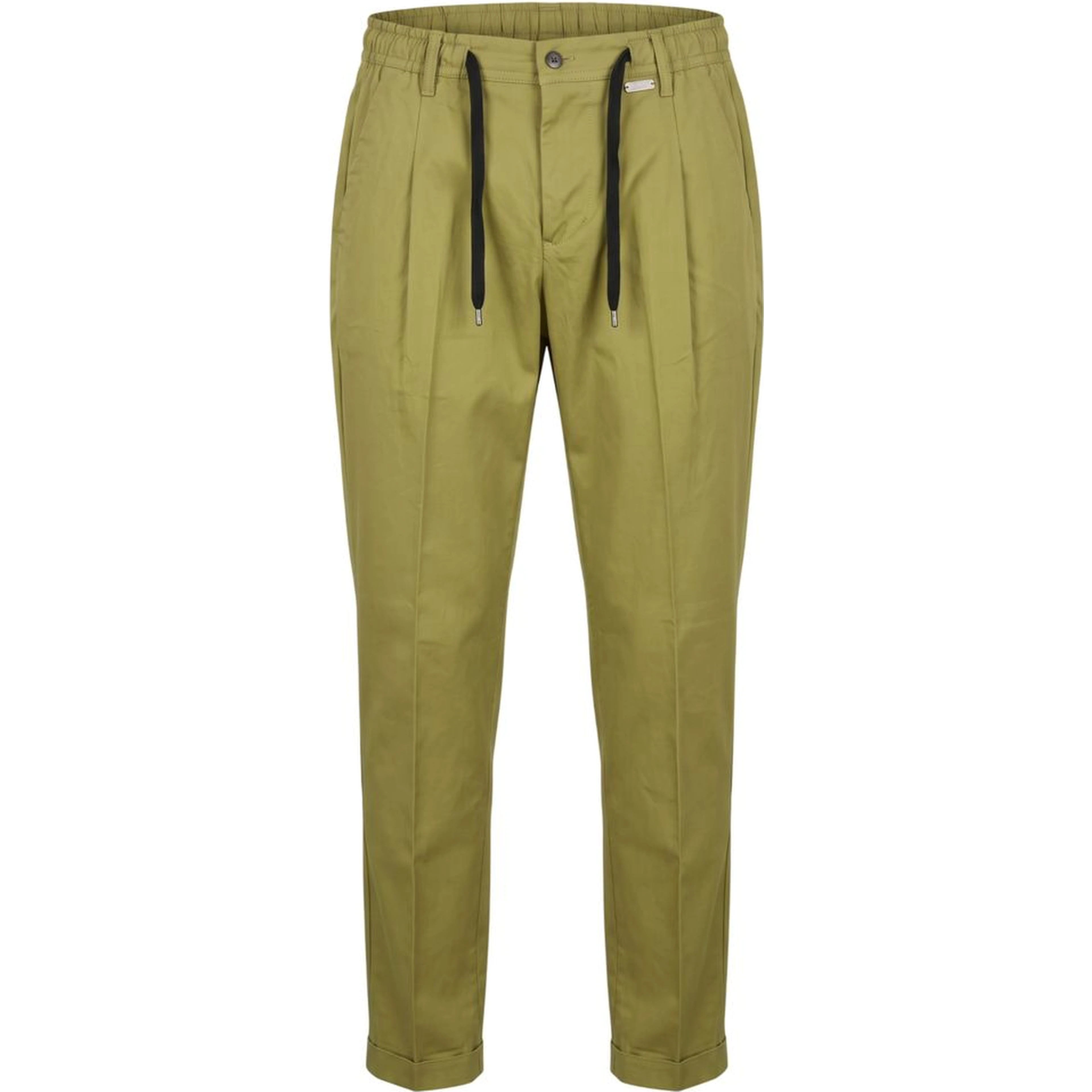 Green Cotton Men Pants