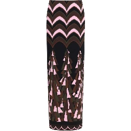 Multicolor Polyamide Long Skirt