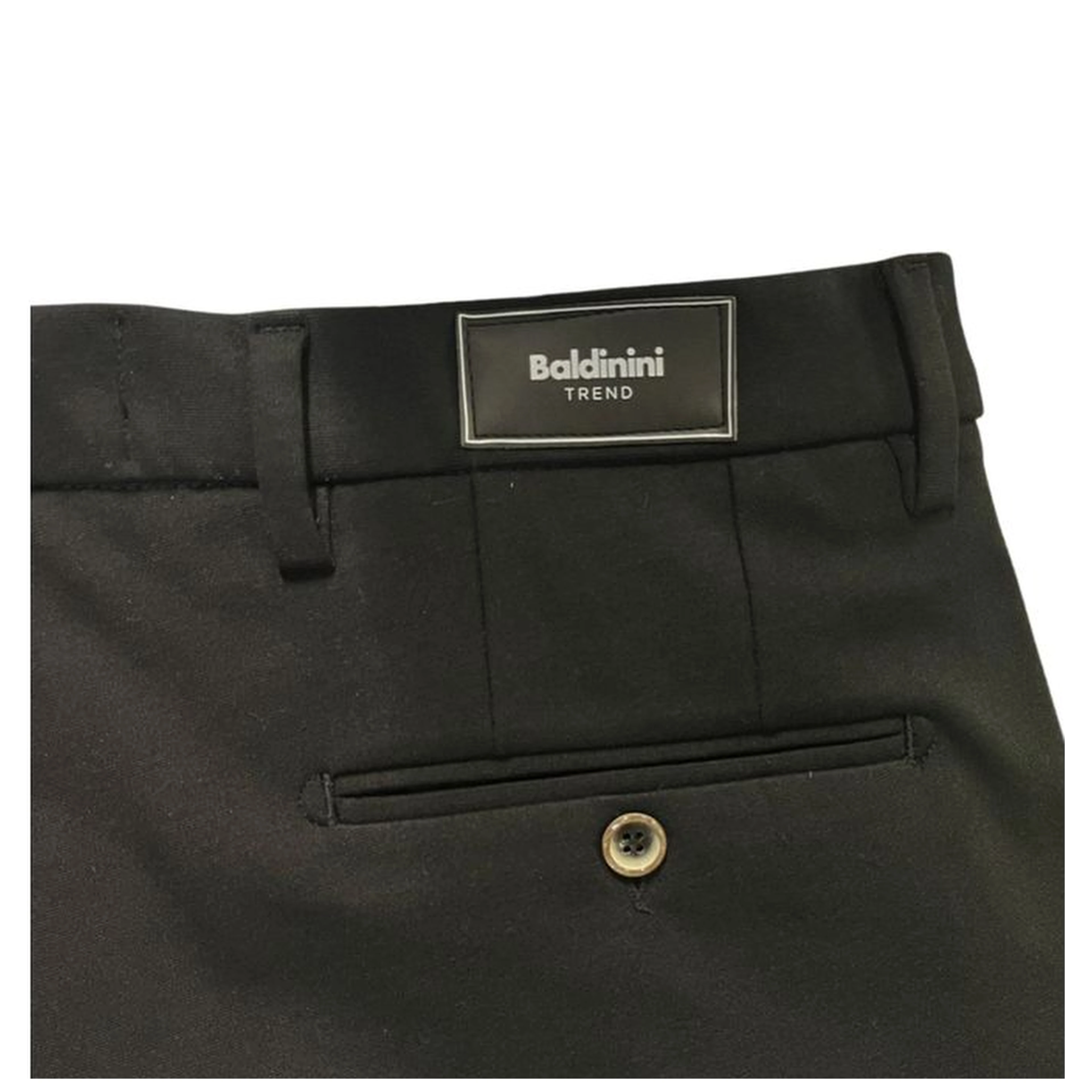Black Viscose Men Pants