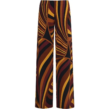 Multicolor Viscose Casual Pants