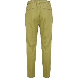 Green Cotton Men Pants