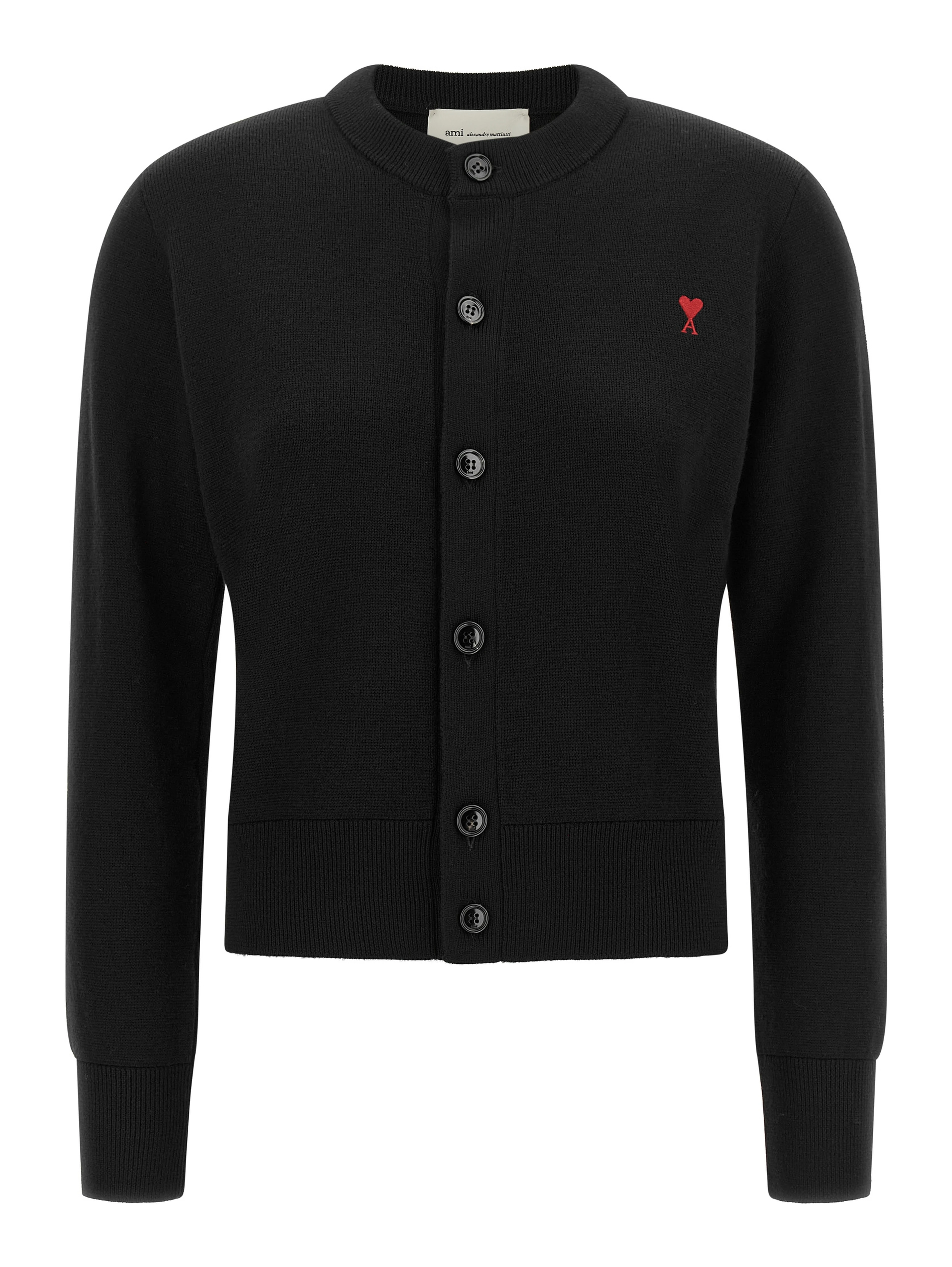 Black Wool Cardigan