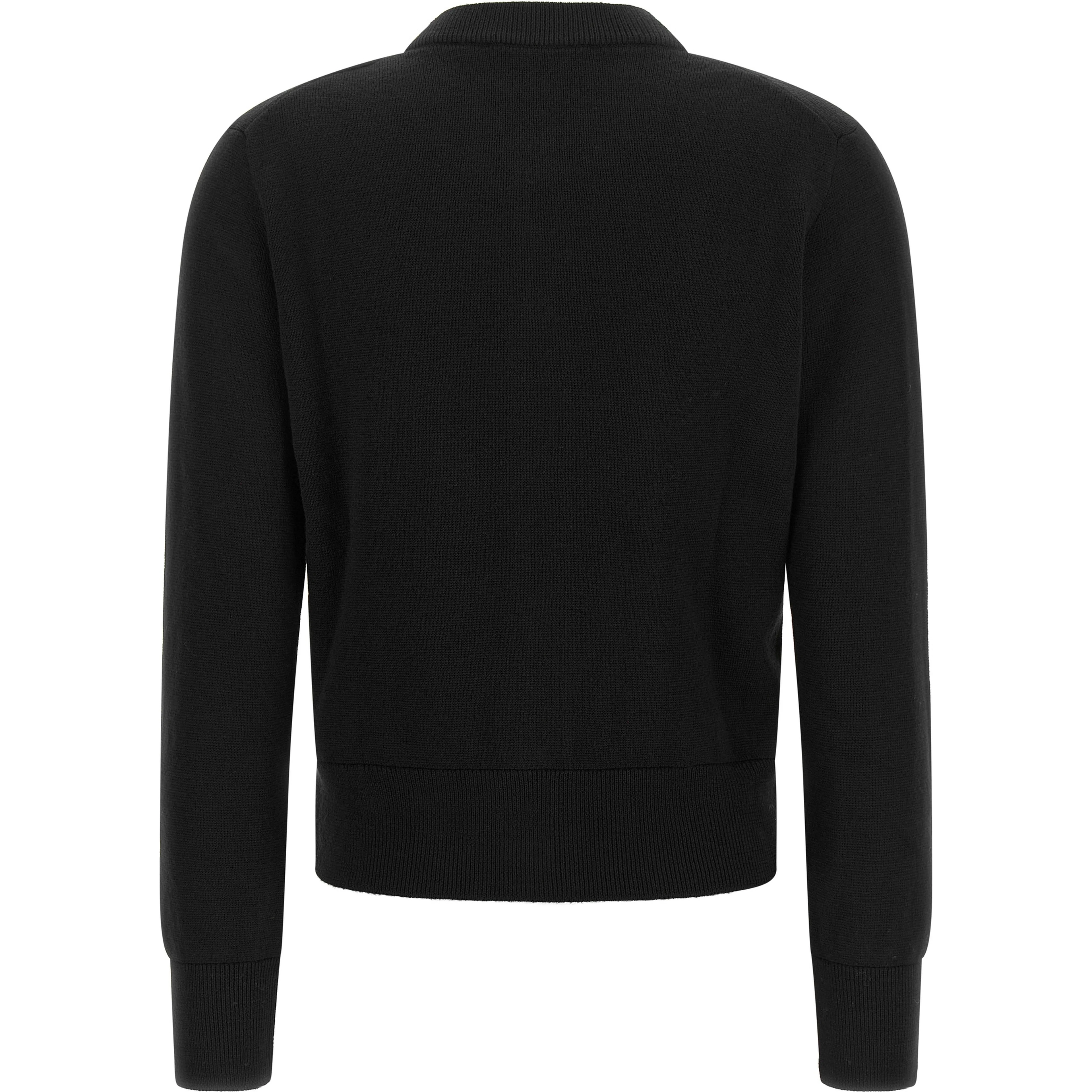 Black Wool Cardigan