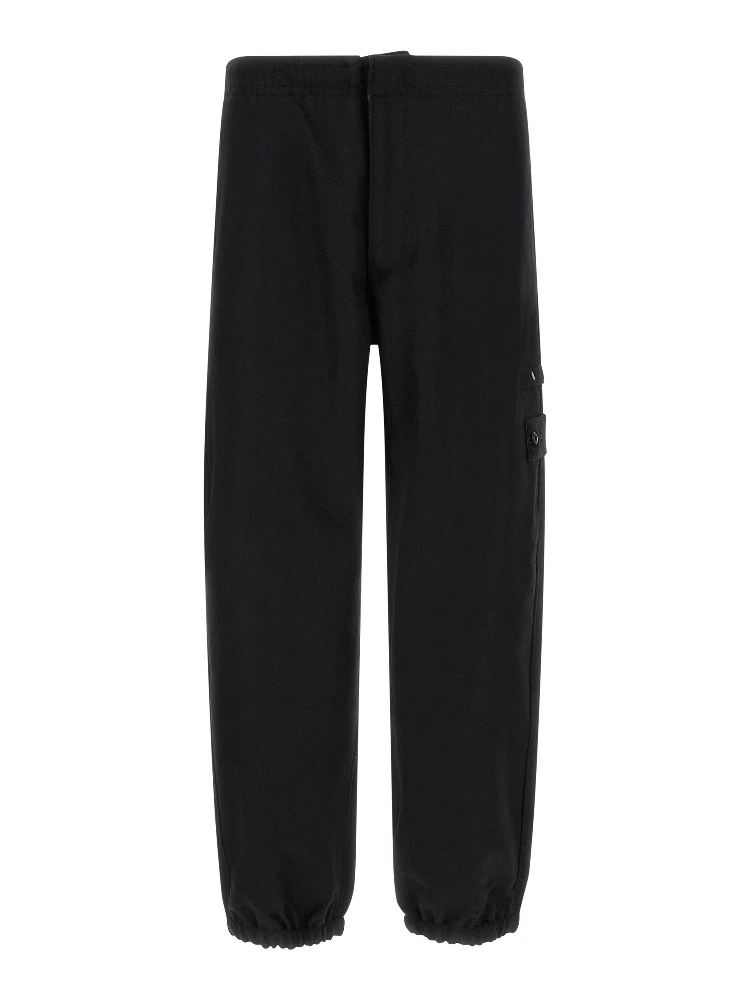 Black Virgin Wool Cargo Pants