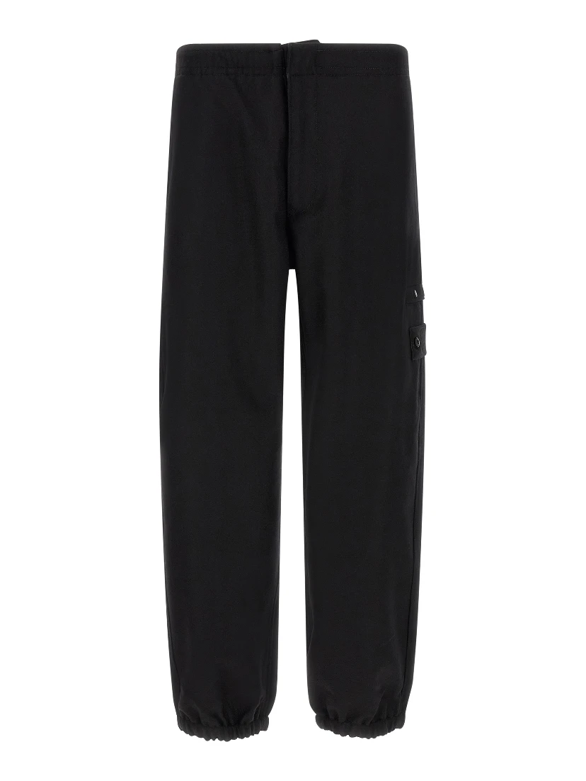 Black Virgin Wool Cargo Pants