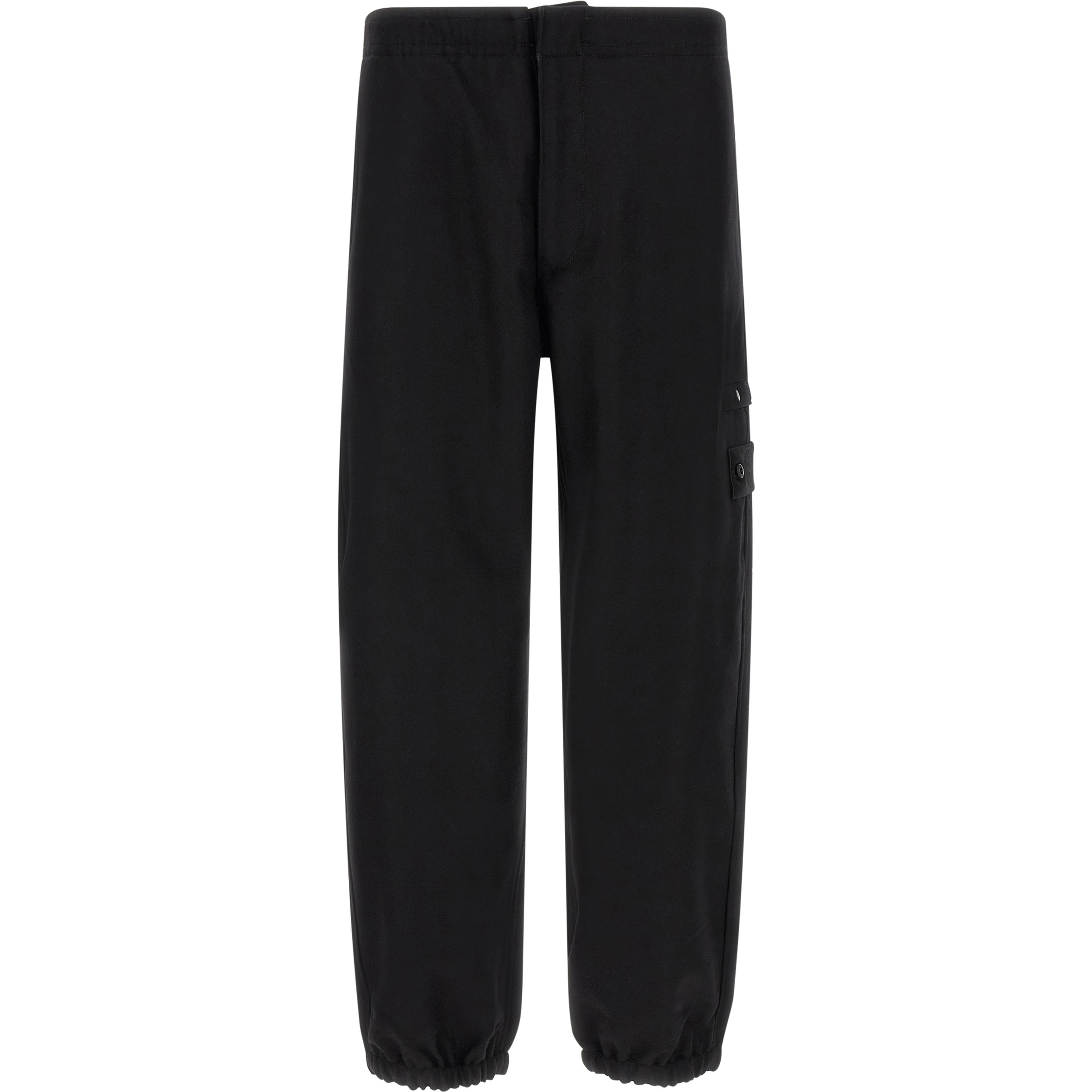 Black Virgin Wool Cargo Pants