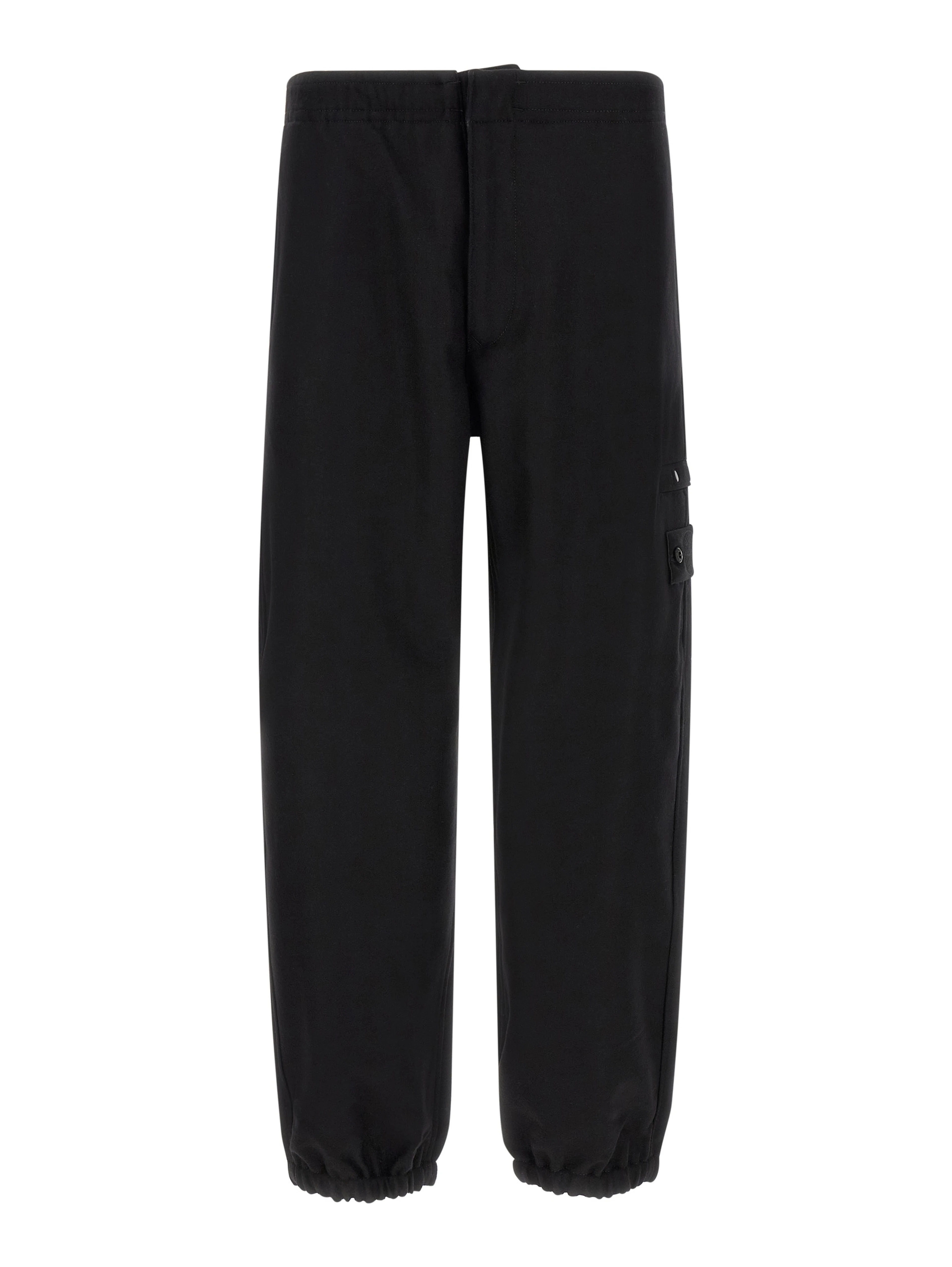 Black Virgin Wool Cargo Pants