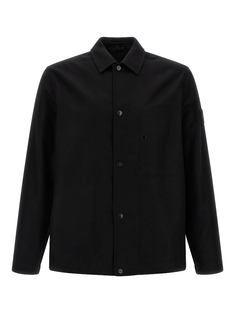 Black Virgin Wool Blouse