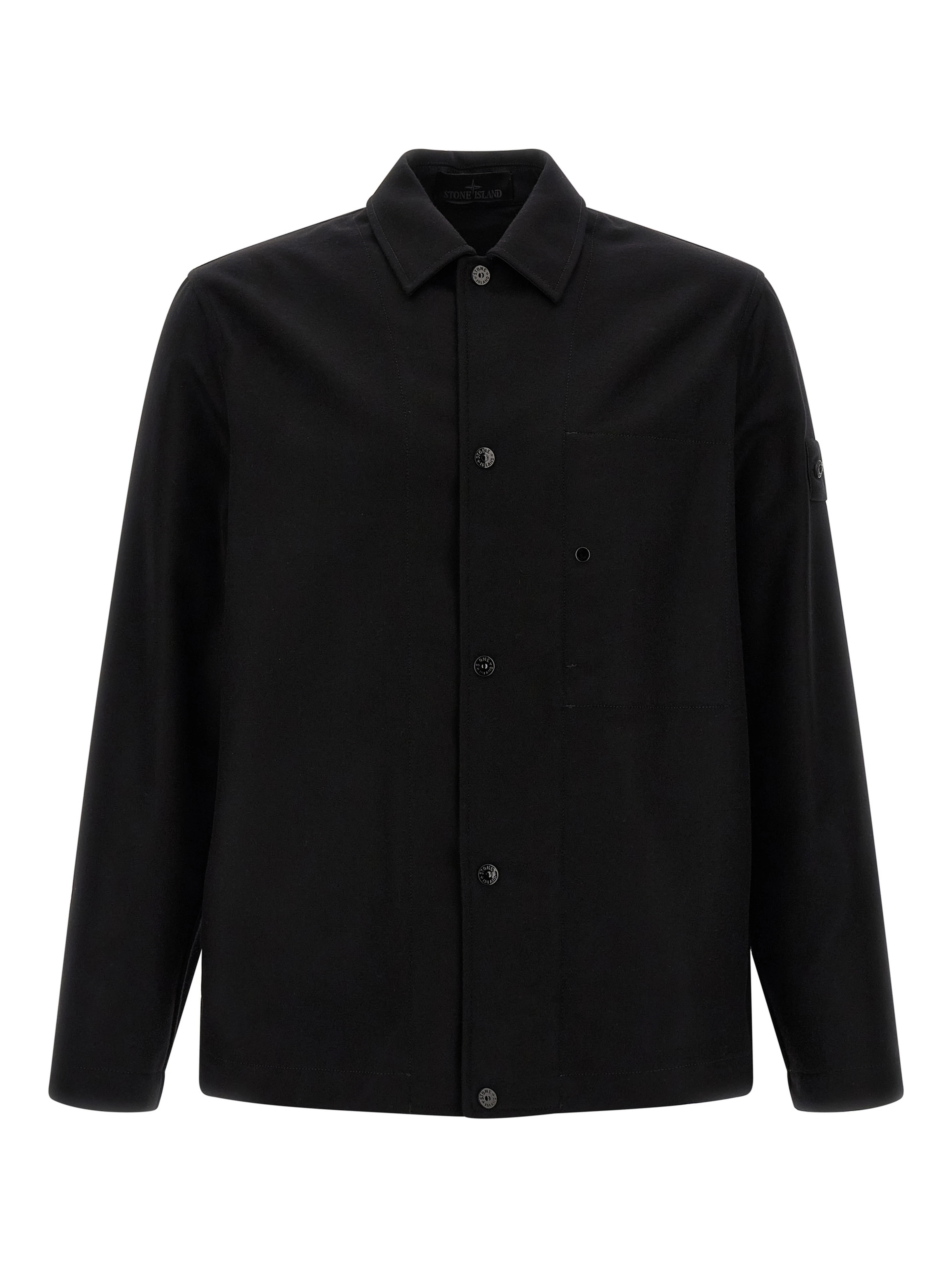 Black Virgin Wool Blouse