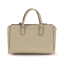 Beige Calf Leather Bos Taurus Handbag