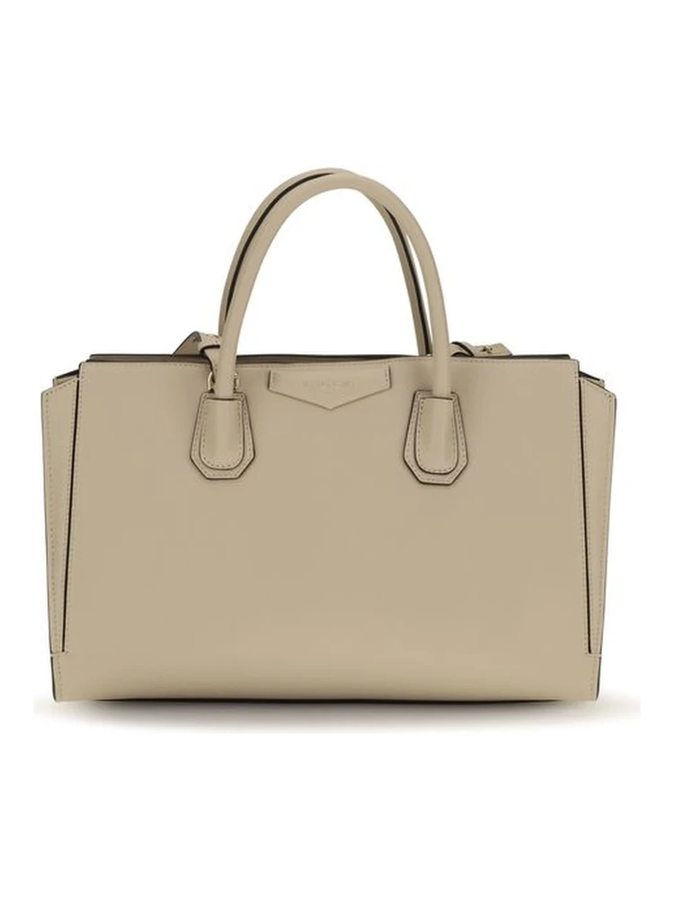 Beige Calf Leather Bos Taurus Handbag