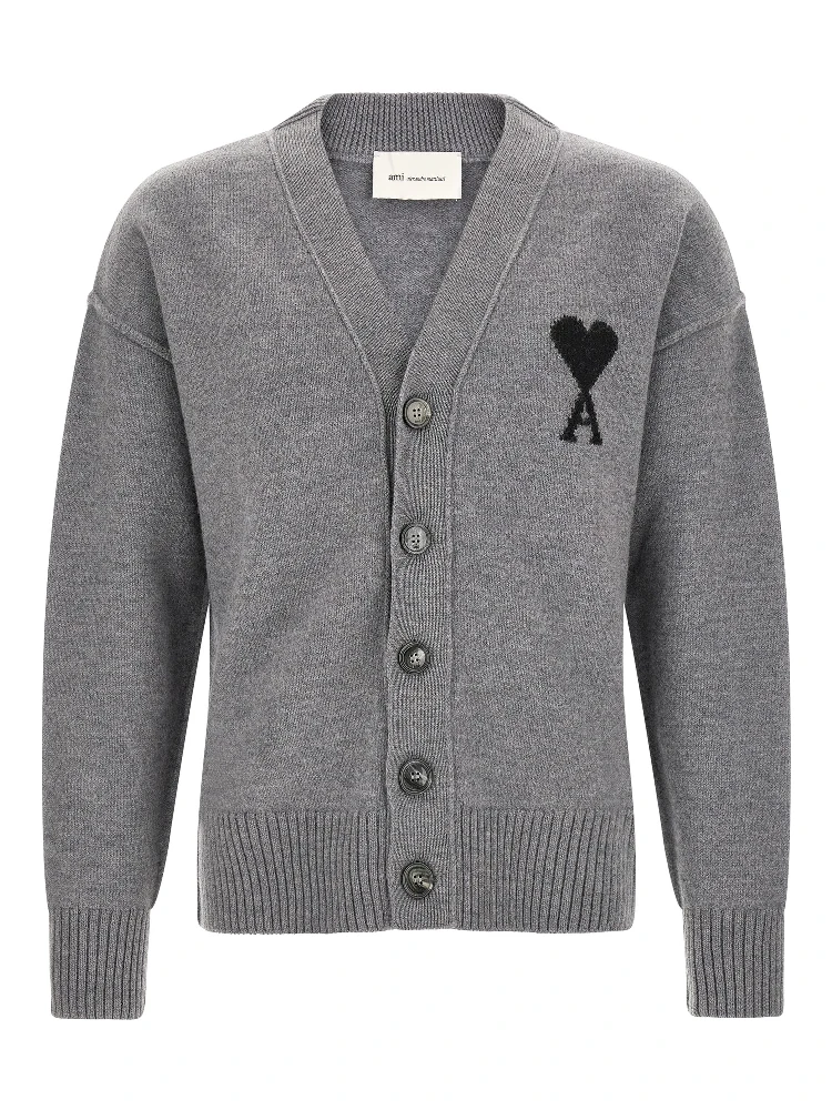 Gray Wool Cardigan
