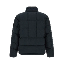 Blue Cotton Full-Length Jacket
