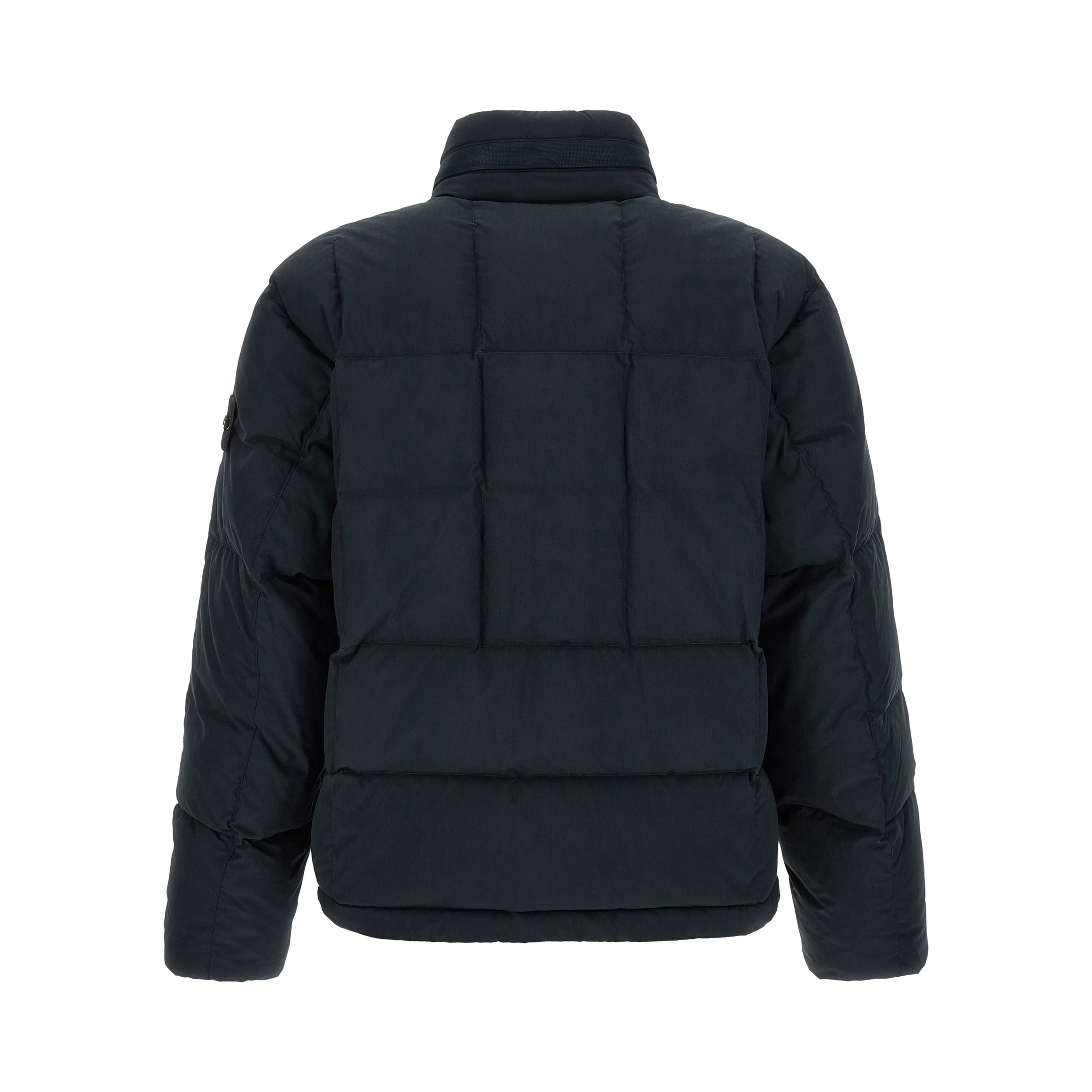 Blue Cotton Full-Length Jacket